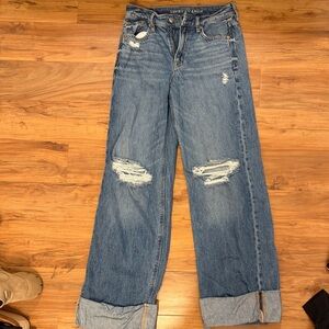 American Eagle Distressed Mom Jeans